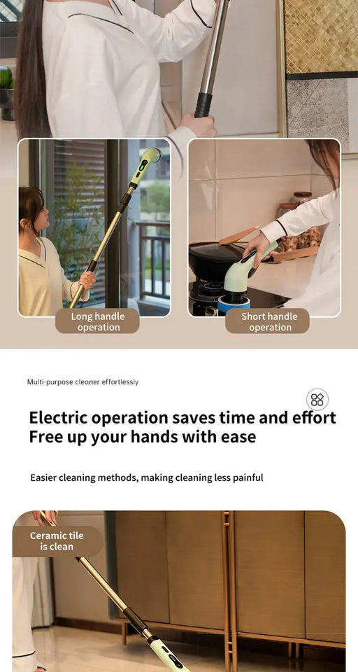 Multi-tool Multifunctional Electric Cleaning Brush, for Rotating Bathroom, Kitchen, Toilet & Automotive Cleaning.