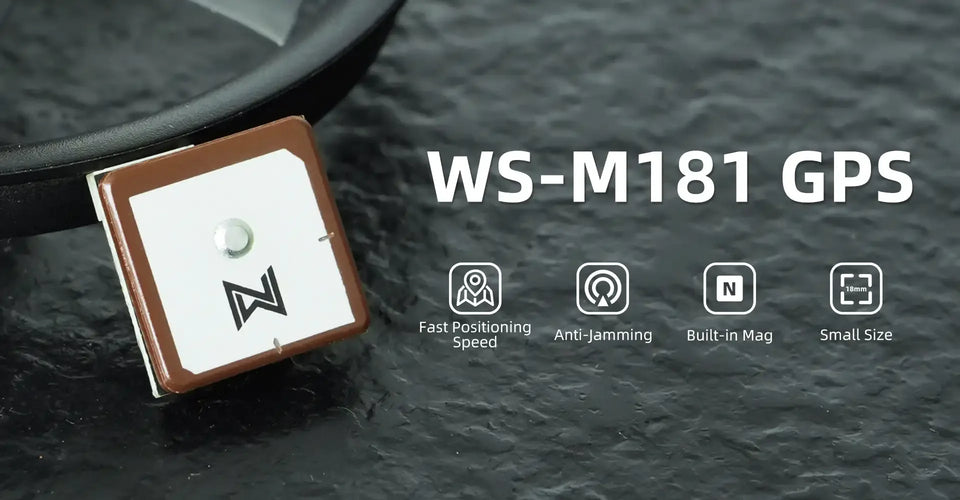 Walksnail WS-M181 GPS M10 GNSS BUILT-IN QMC5883 Compass Ceramic Antenna for RC Airplane FPV Freestyle Long Range DIY Parts