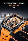 LIGE New Watches Mens Skeleton Mechanical Automatic Watch Top Brand Luxury Luminous 30M Waterproof Watch For Men reloj hombre
