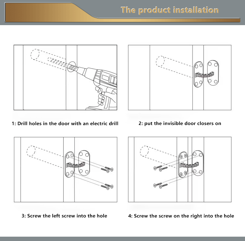 Household Invisible Door Closers Hidden Household Door Automatic Door Closers Hidden Closed Special Spring