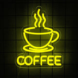 Coffee Super Bright Led Sign, Usb Connection Power Supply, Suitable For Coffee Shop Front Desk Business Decor, Coffee Neon Sign.