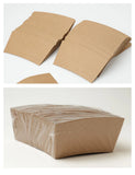 50/100pcs Kraft Paper Coffee Cup Sleeves Disposable Cup Cover Drinks Protective Cover Non-Slip  Heat Insulation Cardboard Holder