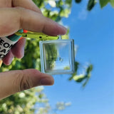 New Blank Acrylic Pixel Filter Keychain Clear Frame Keyring Couple Anniversary Graduation Bag Pendant Playful DIY Accessories