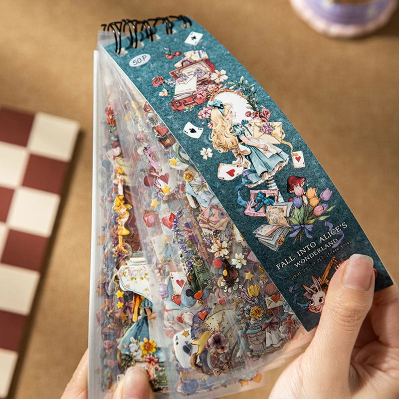 Mr.Paper 50Sheets/Book Fairy Tale Theme Die-cut PET Sticker Book DIY Journal Supplies for Phone Case Envelope Calendar Cup Decor