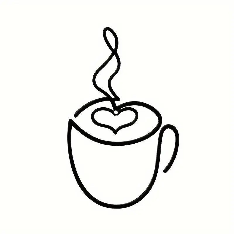 1/3pcs of Creative Coffee Wall Hangings, Coffee Shop Decorations, Interior Wall Decorations, Wall Hanging Iron Paintings