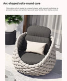 Outdoor Rattan Patio Furniture Set Cushioned Wicker Loveseat Garden Backyard Porch Sofa All Weather Durable