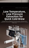 2-in-1 Cold & Hot Coffee Maker with Built-in Grinder & Milk Frother | Compact Espresso Machine for Home, Office & Small Cafés