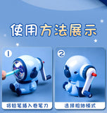 Cartoon Astronaut Pencil Sharpener Student Pencil Sharpener Hand Crank Manual Sharpener Adjustable Thickness Cute Pencil Cutter