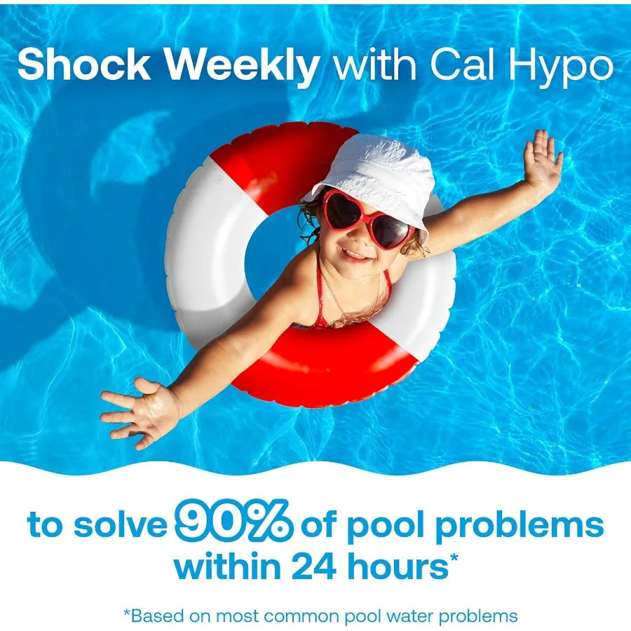 52037R Pool Care Shock Advanced Swimming Pool Chemical Cal Hypo Formula Prevents Bacteria Algae Restores Crystal 1lb (12 Pack)