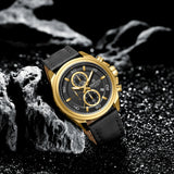 NAVIFORCE Waterproof Watches for Men Original Brand Luxury Leather Men's Quartz Wristwatch Fashion Military Chronograph Male
