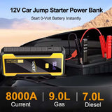 GKFLY 4000A/8000A Car Jump Starter 12V Power Bank Portable Starting Device Car Battery Booster for Gas/Diesel 5L/3L