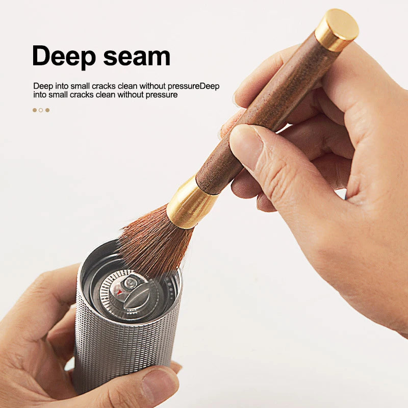 Coffee Grinder Cleaning Brush Wooden Handle Espresso Brush Dusting Coffee Powder Brush Home Kitchen Tool Coffee Accessories