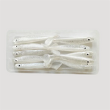MUKUN 10pcs 60mm 2g Soft Lures Baits Fishing Lure Leurre Shad Double Color Silicone Bait T Tail