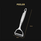 Commercial-Grade Peeler Set | Stainless Steel Sharp Peelers for Professional & Home Kitchens, Non-Slip Ergonomic Handle