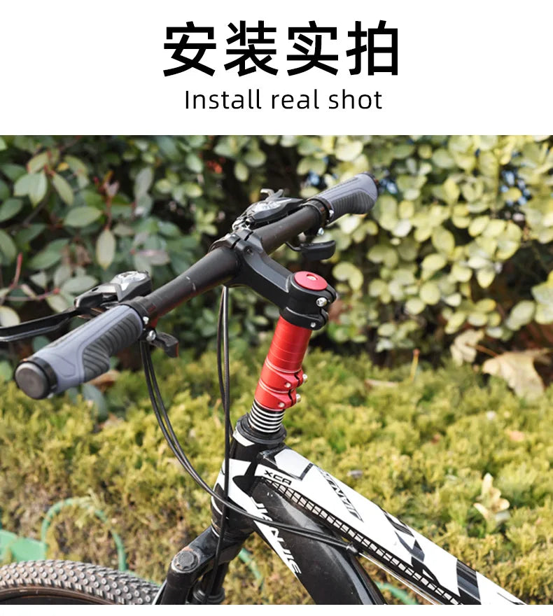 Bike Stem Fork Bicycle Handlebar Extension Riser Rise Up Bicycle Adapter Durable MTB Power Mountain Cycling Part 120mm