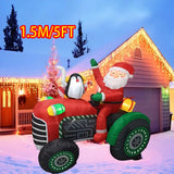 Inflatable Toys Christmas Style Vehicles Decorations Model Built-in LEDs Party New Year Outdoor Ornament Xmas Garden Decor Props