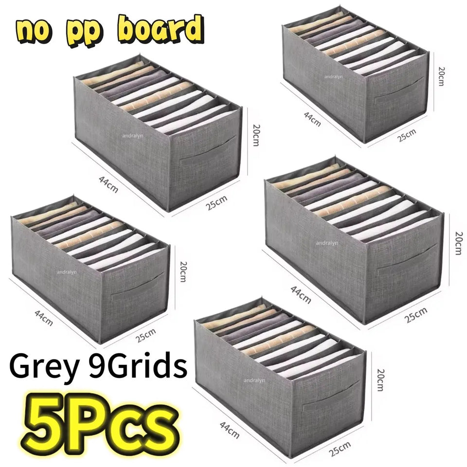 Closets Clothes Organizer Pants Jeans Storage Box Cabinet Drawer Organizer Underwear Socks T-Shirt Wardrobe Storage Organizers