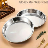 3-Pack Stainless Steel Baking Trays - Heat Resistant round Pizza Pans for Home And Commercial Use Easy to Clean Perfect for Chri