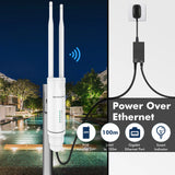 Wonlink 1200Mbps Outdoor Access Point 48V POE Wifi Router /Repeater 5G+2G Weatherproof Long Range Omnidirectional Antena Extend
