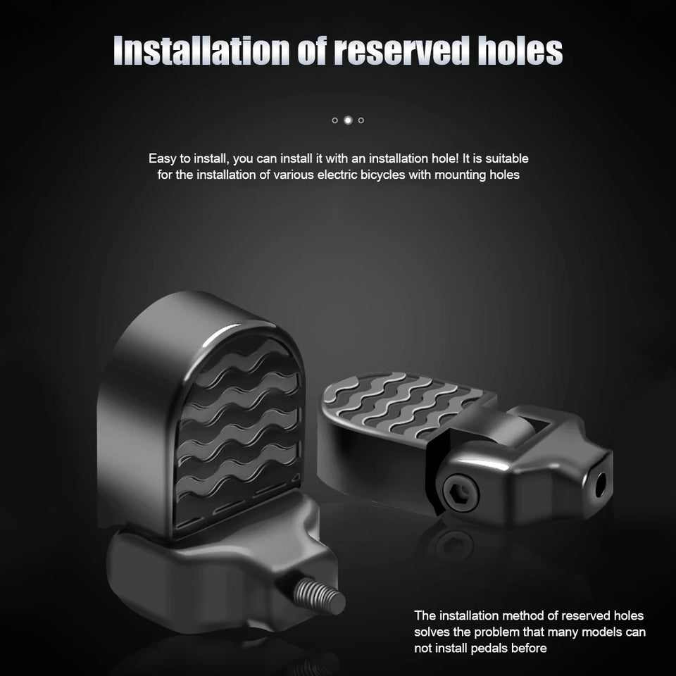 1 Pair Bicycle Folding Rear Pedal Anti Slip Aluminum Alloy Folding Footrest Mountain Bike Foot Pegs Rear Pedals