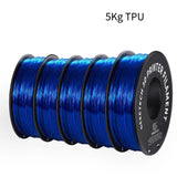 GEEETECH 5Rolls 3D TPU Flexible Filament TPU material 1.75mm Plastic Vacuum Packaging, Non-Toxic High Quality Safe,fast ship