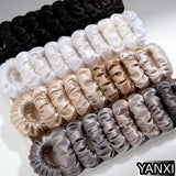 1/30/60/100pcs bulk satin scrunchies 100colors  women small 6.5cm headwear hair ties accessories casual cute black coffee