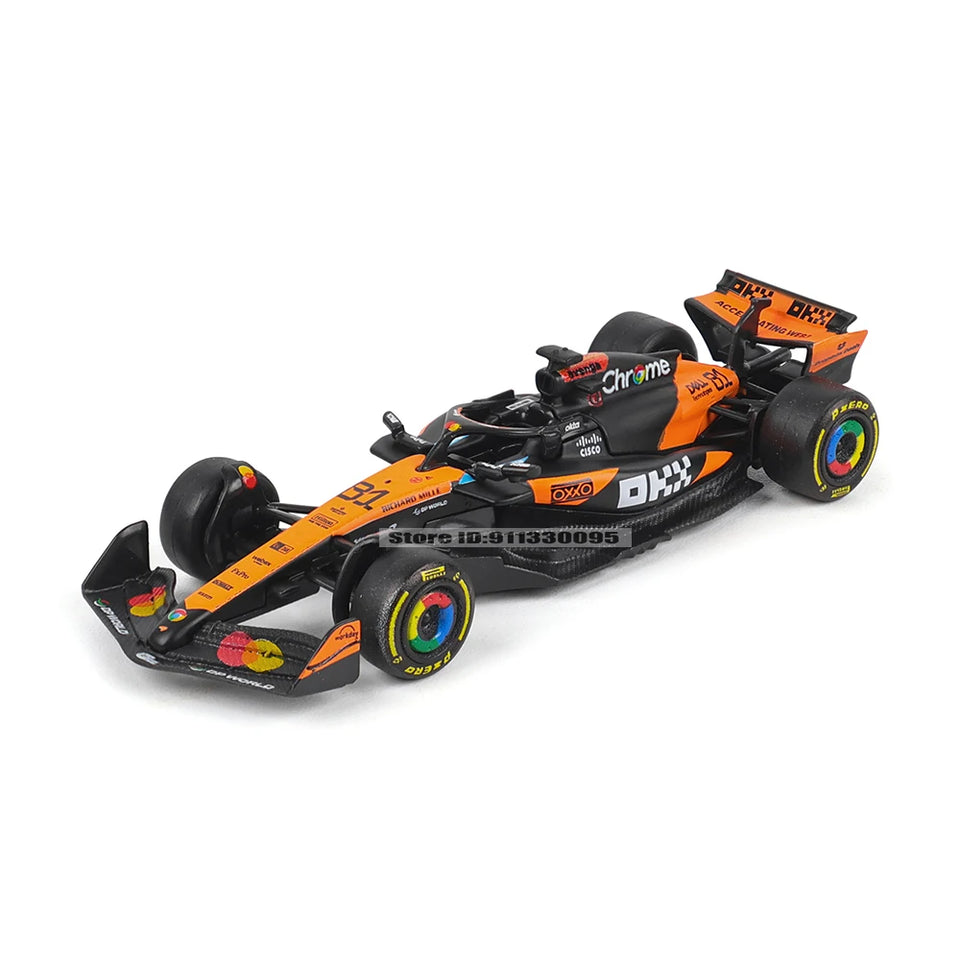 Bburago 1:64 McLaren F1 2025 MCL39 #4 Lando Norris #81 Oscar Piastri car model series children's Christmas boy gift toys