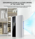 2 in 1 Dehumidifier and Air Purifier Moisture Absorber Household Mute Bedroom Basement Remote Control Timing External Water Pipe