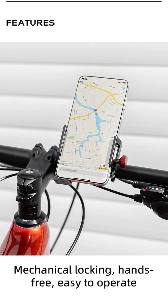 ROCKBROS Bike Phone Holder 360° View Bicycle Phone Holder for 4.7-7 inch Mobile Phone Moto Motorcycle Bracket Shockproof Bracket
