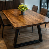 Hotel Restaurant Wooden Dining Table Set 8 Seater Solid Wood Dining Table
