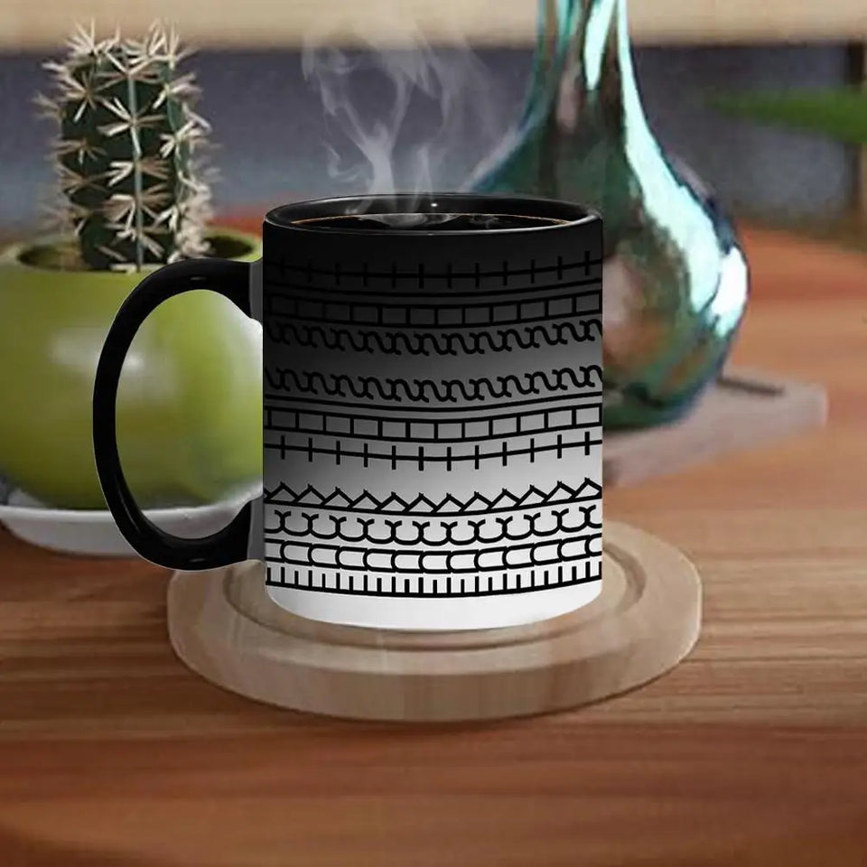 11oz Magic Mugs With Hidden Message Text - Heat Sensitive Color Changing Cup, Funny Hidden Message Coffee Mug Gifts