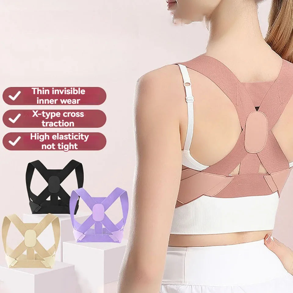 Adult Hunchback Corrector Invisible Back Straightening Stretching Straight Back Open Shoulder Lumbar Correction Belt Men Women