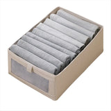 [CLOS] 4 Pack Storage Bins, Storage Containers for Organizing Clothing, Jeans,Closet - Closet Organizers and Storage Beige