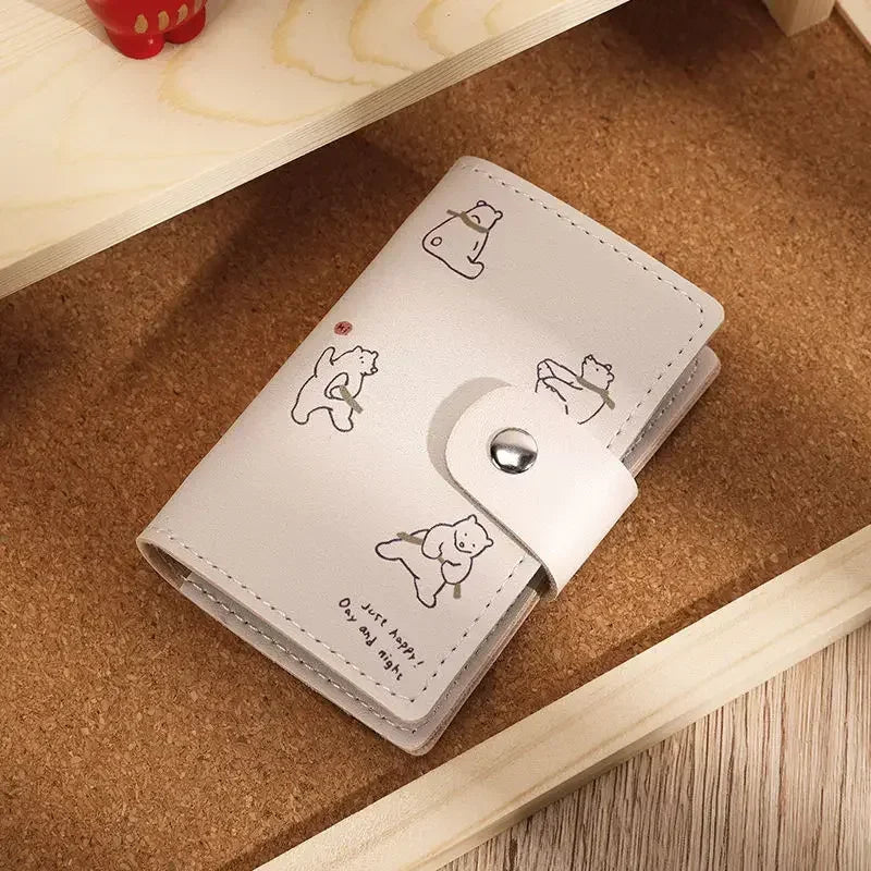 10 Slots Card Holder Business Card Photocards Holder Kawaii Credit Bank Card Case Portable Cash Clutch Wallet Desk Organizer
