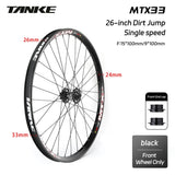 TANKE MTB Wheelset 26 inch Disc Brake MTB single-speed DJ AM Enduro DH Wheelset Hub MTX33/39 aluminum alloy Mountain wheel set