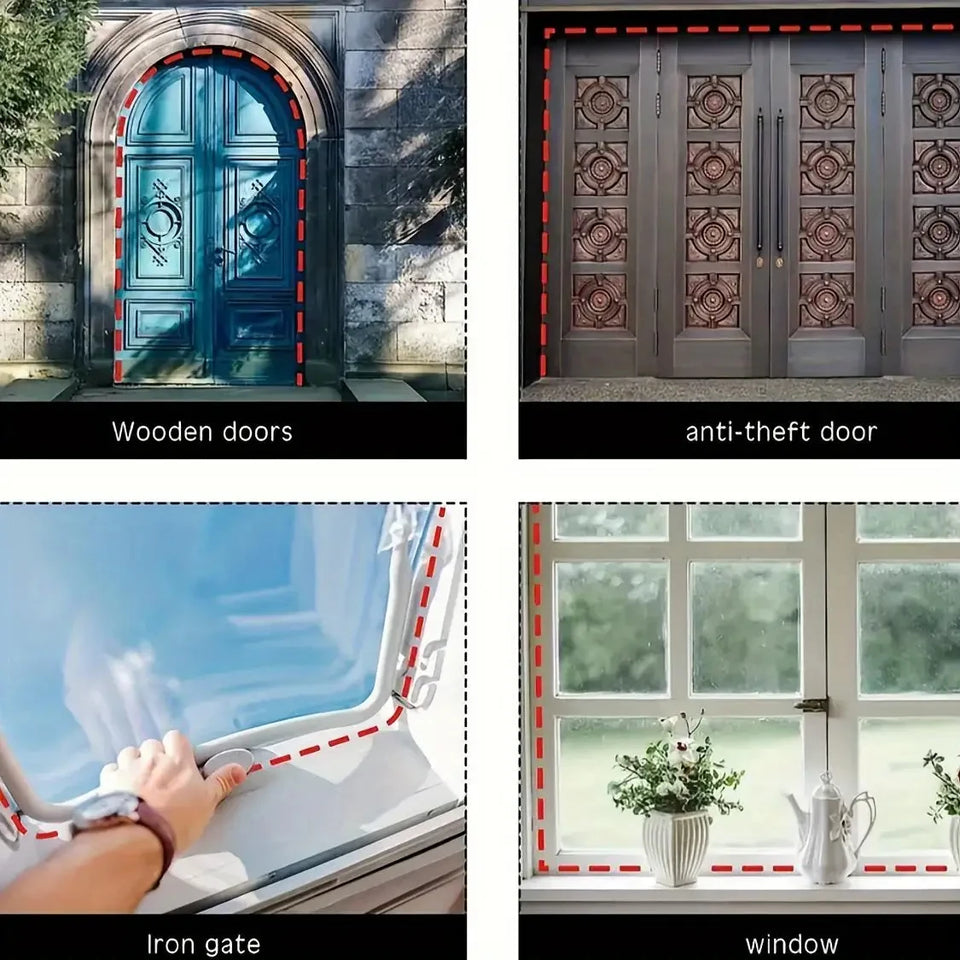 Rubber Sealing Strips for Doors and Windows, Waterproof Self-Adhesive Soundproof Strips, Rubber Door Sealing Strips, Easy to Cut