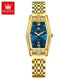 OLEVS Brand Casual Stainless Steel Female Wristwatcch Relogio Feminino Luxury Gold Red Quartz Ladies Watch Fashion Women Watches
