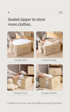 Tianzong Closet Comforters Zipper Storage Box Wardrobe Clothes Organizers with Lid Fabric Cube Home Wardrobe Folding