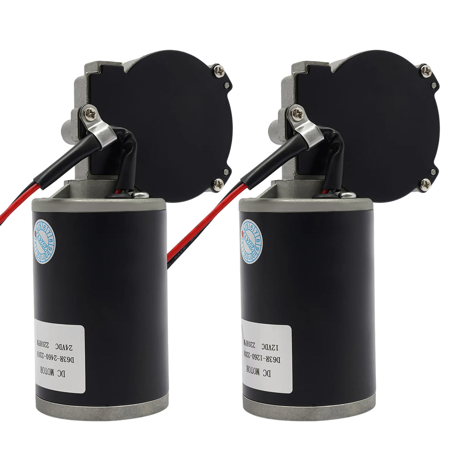 Bymaocar Dc Motor, 60w 220rpm Dc Gear Motor, Electric Gear Motor  60w-24v/12v Used in Packaging, Printing, Textile,