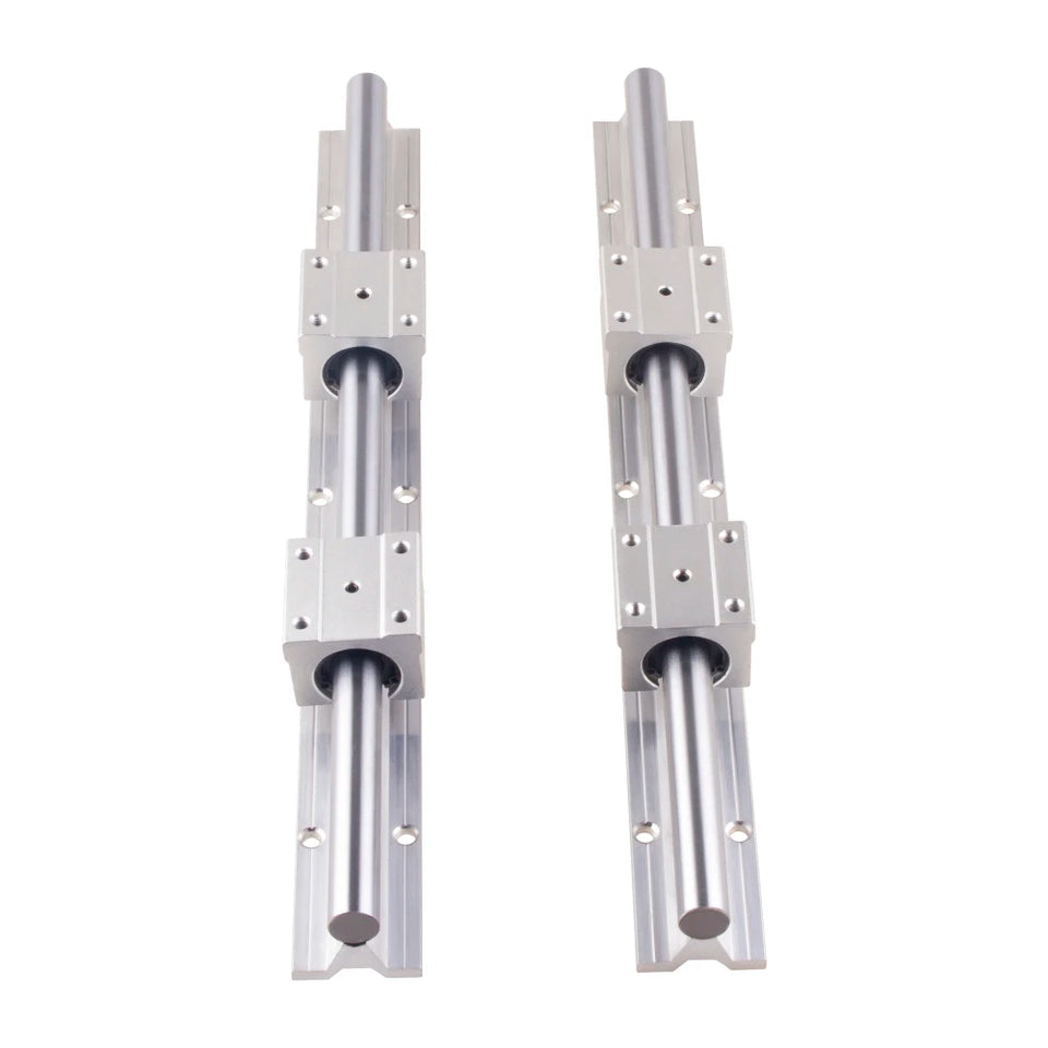 2PCS Linear Guide Rails SBR12 SBR16 SBR20 SBR25 200-2200mm+4PCS UU  Bearing Blocks  for DIY Mills CNC Part - Ship from USA