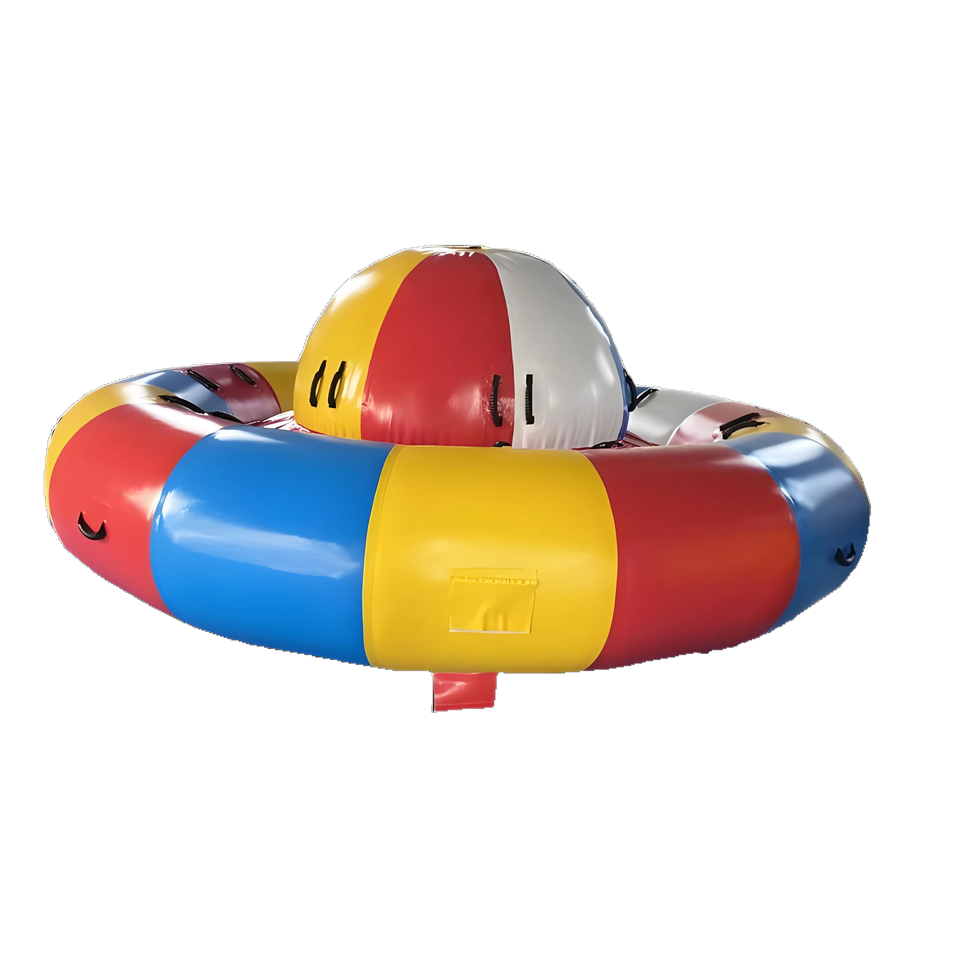 Commercial Boat Inflatable Water Toys Ride Spinning Towable Inflatable Water Tube Sports UFO Toy for Adults and Kids