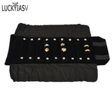 Women Luxury Jewelry Roll Storage Bag Lady Rings Earrings Necklace Organizer Portable Cloth Bags
