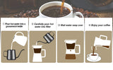 Pour Over Kettle Gooseneck Spout Coffee Tea Pot 12OZ for Coffee Maker Carafe, Camping Coffee Pot for Travel Coffee Maker Outdoor