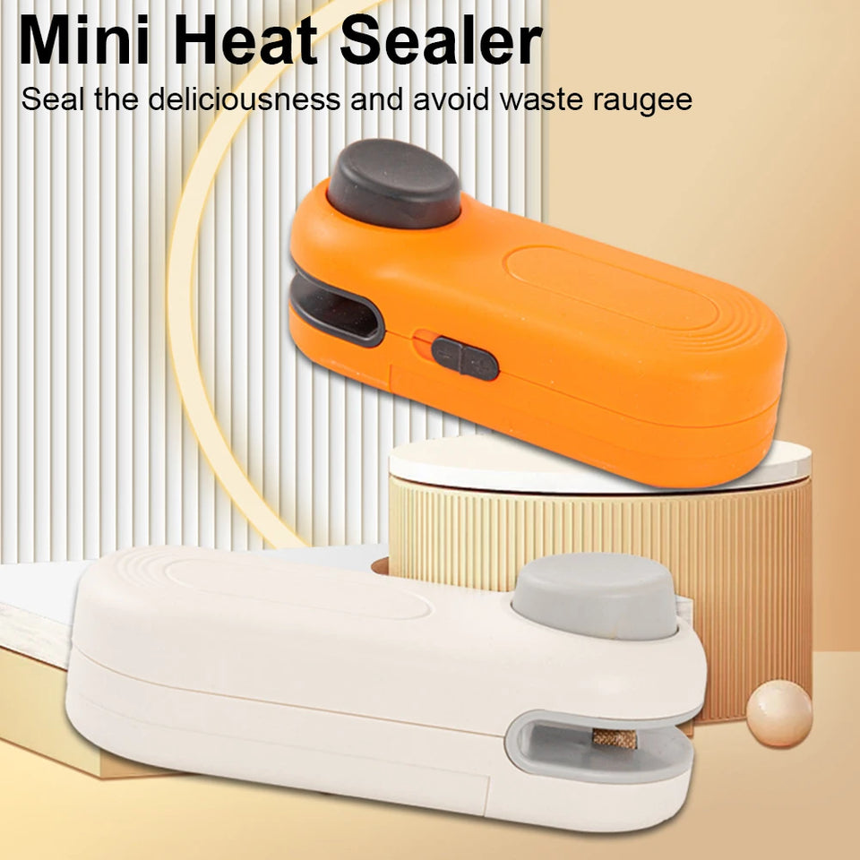 Mini Heat Bag Sealing Machine Plastic Bag Sealer Food Packing Bag Heat Sealer Portable Handheld Plastic Package Thermal Sealer
