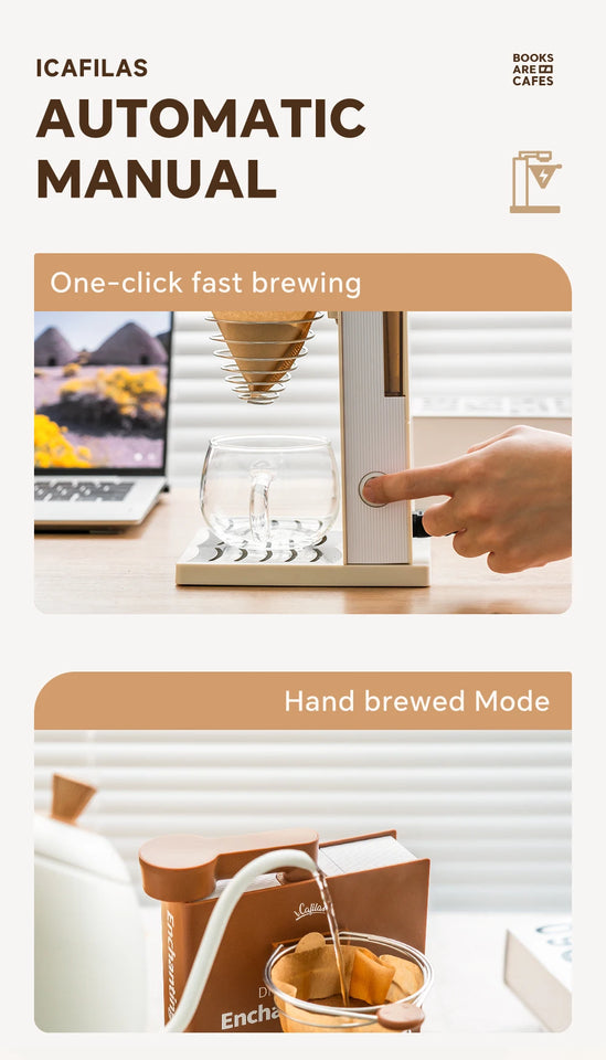 Foldable Portable Coffee Machine American Drip Pour Coffee Maker Travel Electric Automatic Brew Coffee Tea Home Office Appliance