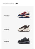 Chunky Sneaker Plus Size 45 46 47 48 Men Designer Sport Shoes Fashion Casual Leather Fabric Height Increased Flat Platform Shoes