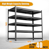 72''H × 40''W Garage Shelving, Metal Shelving Unit and Storage, 2500lb Standing Shelves,Heavy Duty Shelving with, Customized