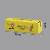 100pcs/lot Hot Dog Packaging Box Sausage Snack Food Boat Boxes Disposable Party Food Serving Tray Catering Takeaway Paper Box