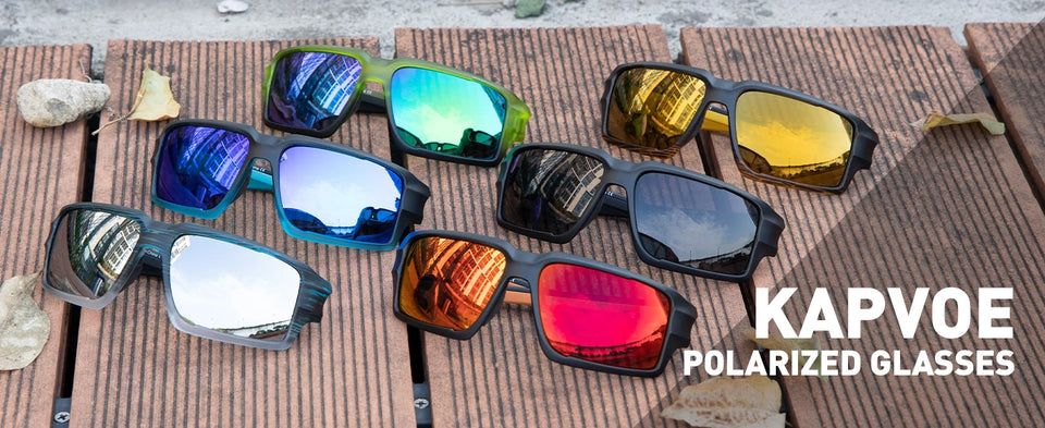 Kapvoe Polarized Cycling Sunglasses UV400 Cycling Glasses MTB Bike Goggles Outdoor Running Driving Riding Sports Bicycle Eyewear