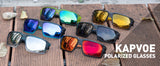 Kapvoe Polarized Cycling Sunglasses UV400 Cycling Glasses MTB Bike Goggles Outdoor Running Driving Riding Sports Bicycle Eyewear
